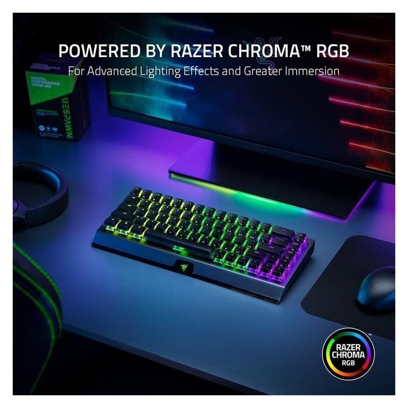 RAZER - Razer BlackWidow V3 Mini HyperSpeed - Phantom Edition Mechanical Gaming Keyboard - Green Switch - Phantom Keycaps (US English)