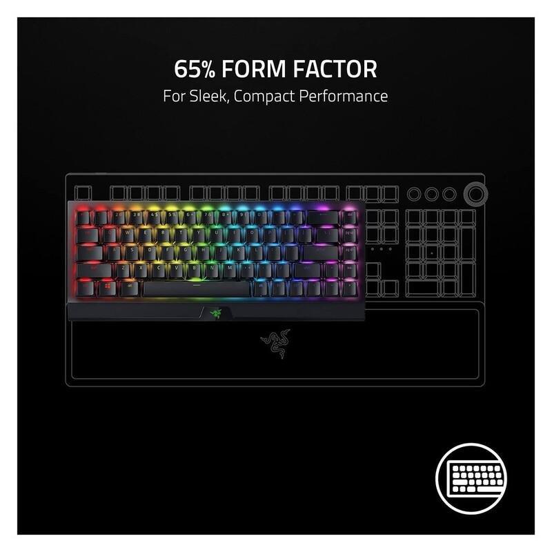 Razer BlackWidow V3 Mini HyperSpeed - Phantom Edition Mechanical Gaming Keyboard - Green Switch - Phantom Keycaps (US English), , large image number 3