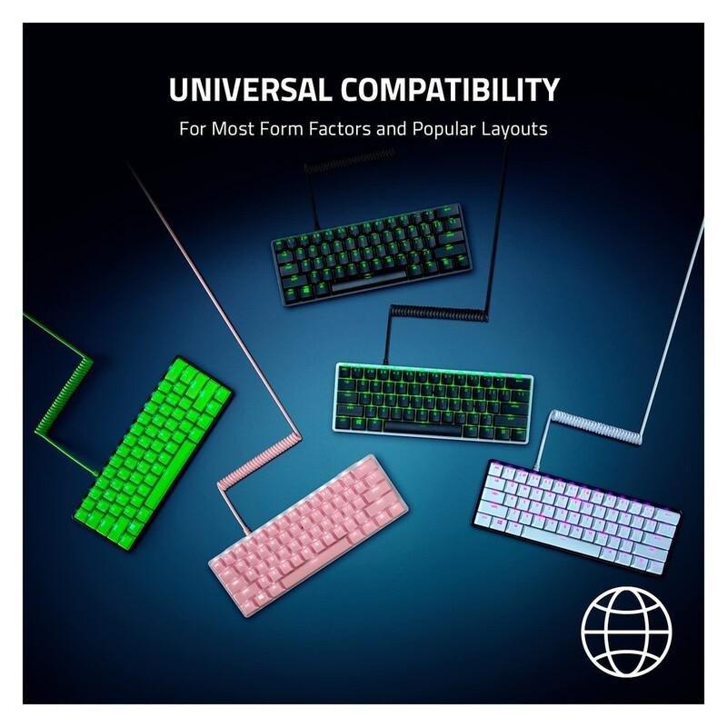 Razer PBT Keycap + Coiled Cable Upgrade Set Quartz Pink US/UK, , large image number 3