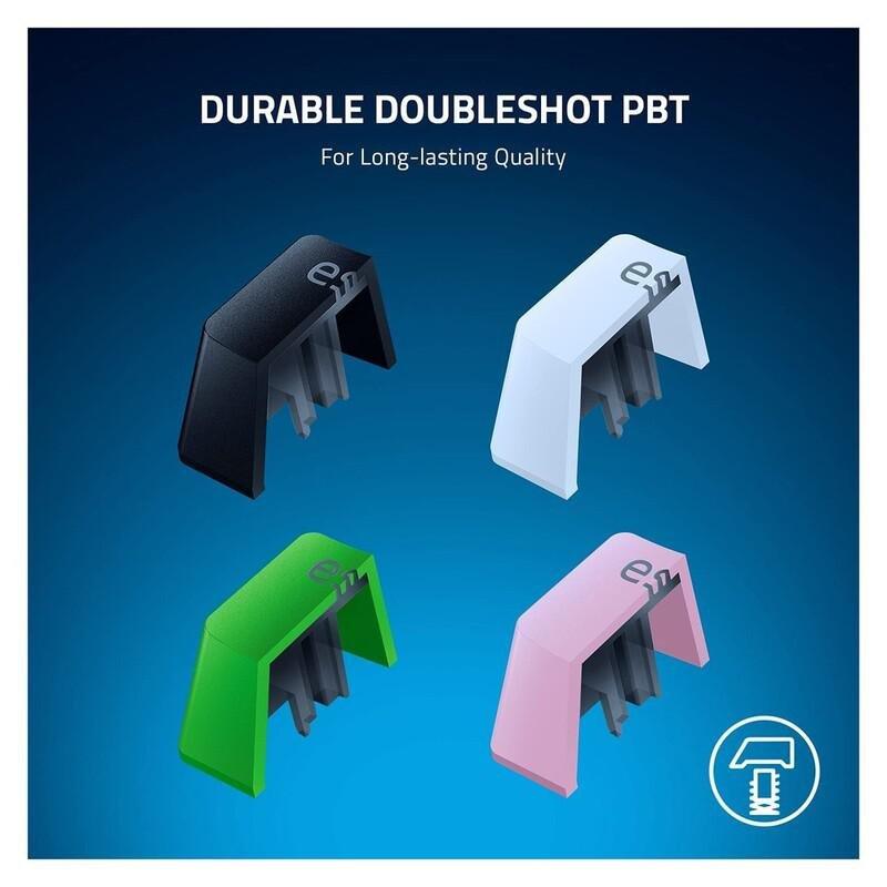 Razer PBT Keycap + Coiled Cable Upgrade Set Quartz Pink US/UK, , large image number 4