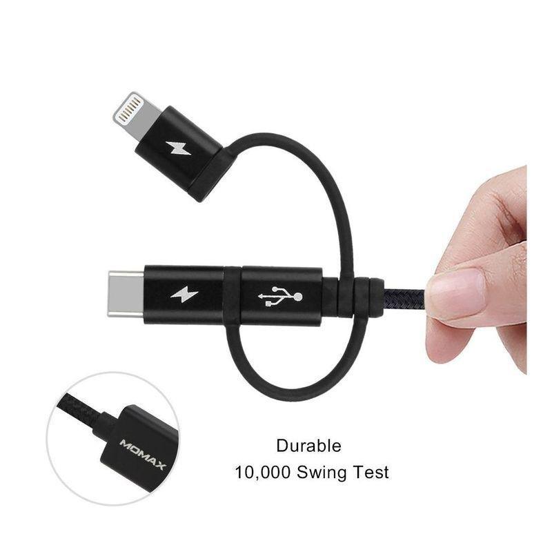 Momax Onelink 3-In-1 Cable 1M Black, , large image number 2