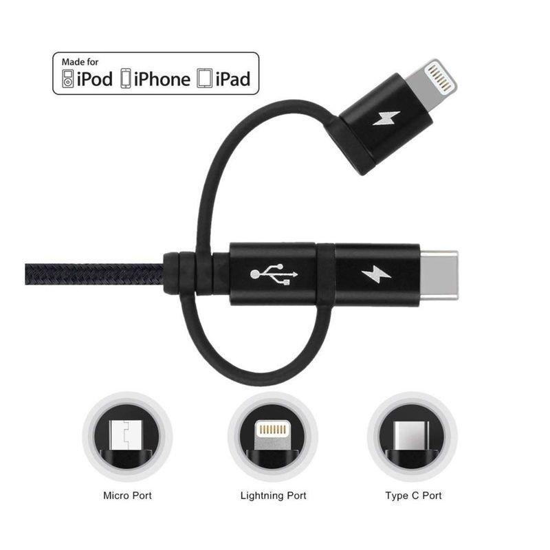 Momax Onelink 3-In-1 Cable 1M Black, , large image number 4