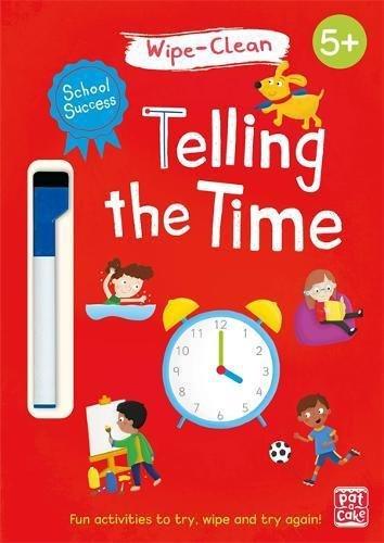 School Success Telling the Time Wipe-clean book with pen | Pat-A-Cake, , large image number 0