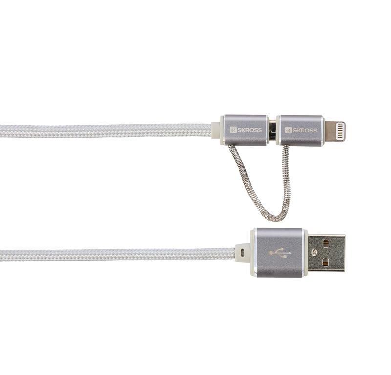 Skross Steel Line 2 In 1 Charge N Sync Micro USB/Lightning Connector Cable, , large image number 0