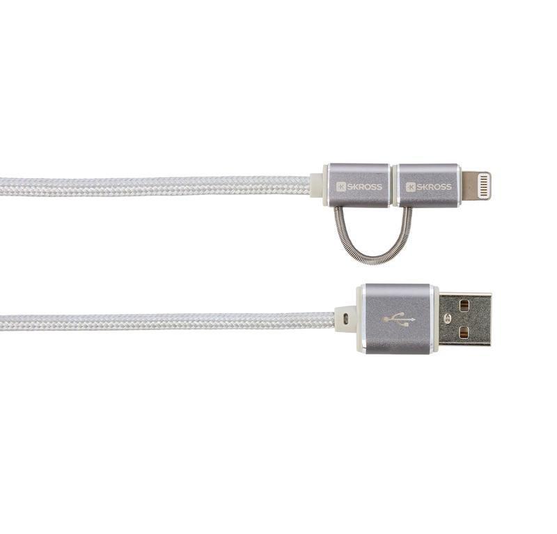 Skross Steel Line 2 In 1 Charge N Sync Micro USB/Lightning Connector Cable, , large image number 1