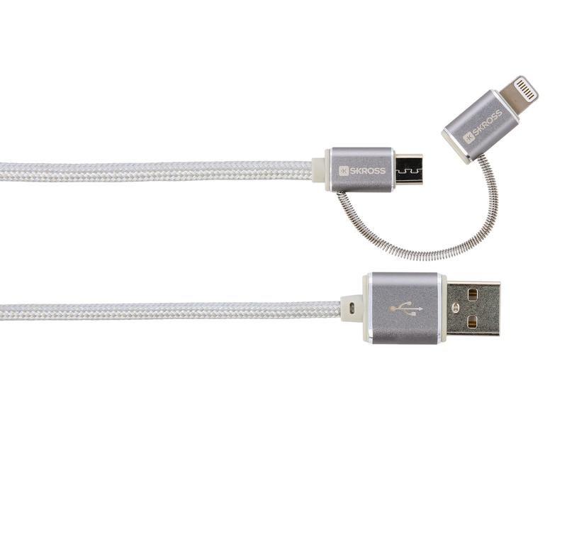 Skross Steel Line 2 In 1 Charge N Sync Micro USB/Lightning Connector Cable, , large image number 2
