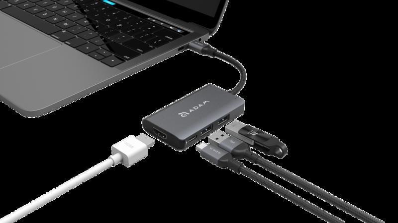 Adam Elements CASA Hub A01m 4-in-1 Grey USB 3.1 Type-C & HDMI, , large image number 1