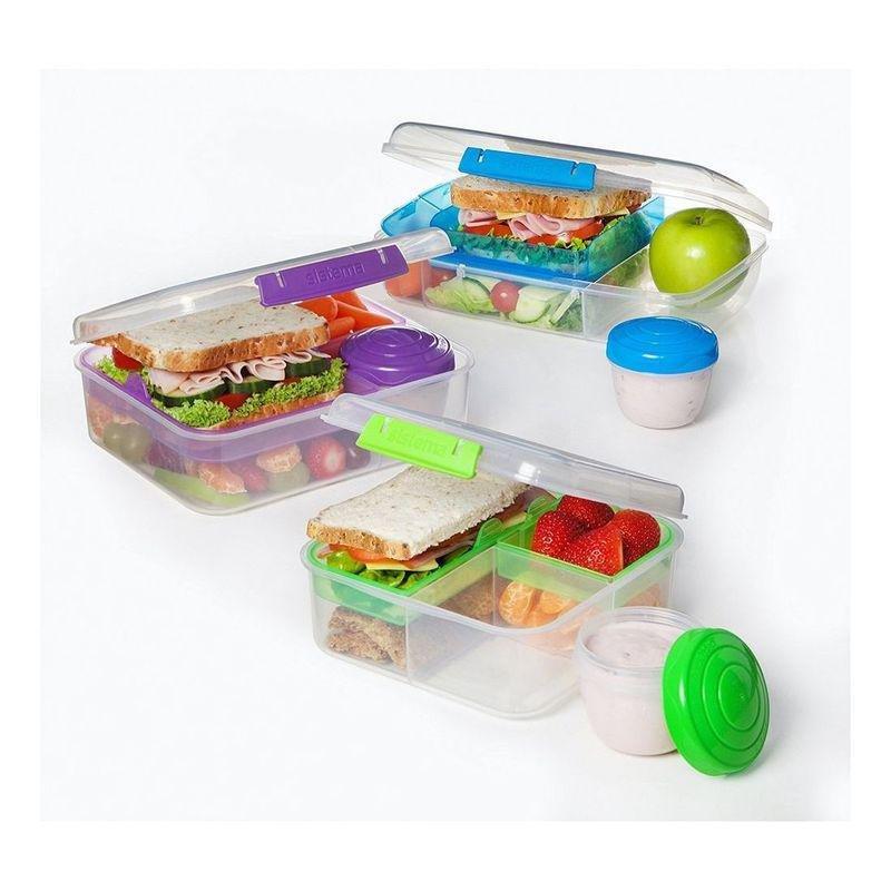 Sistema Bento Lunch to Go Pink,Blue,Purple,Green, , large image number 1