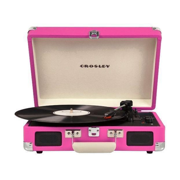 Crosley Cruiser Deluxe Portable Turntable with Built-in Speakers - Pink, , large image number 0