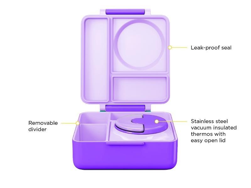 Omiebox Kids Lunchbox Purple Plum, , large image number 2