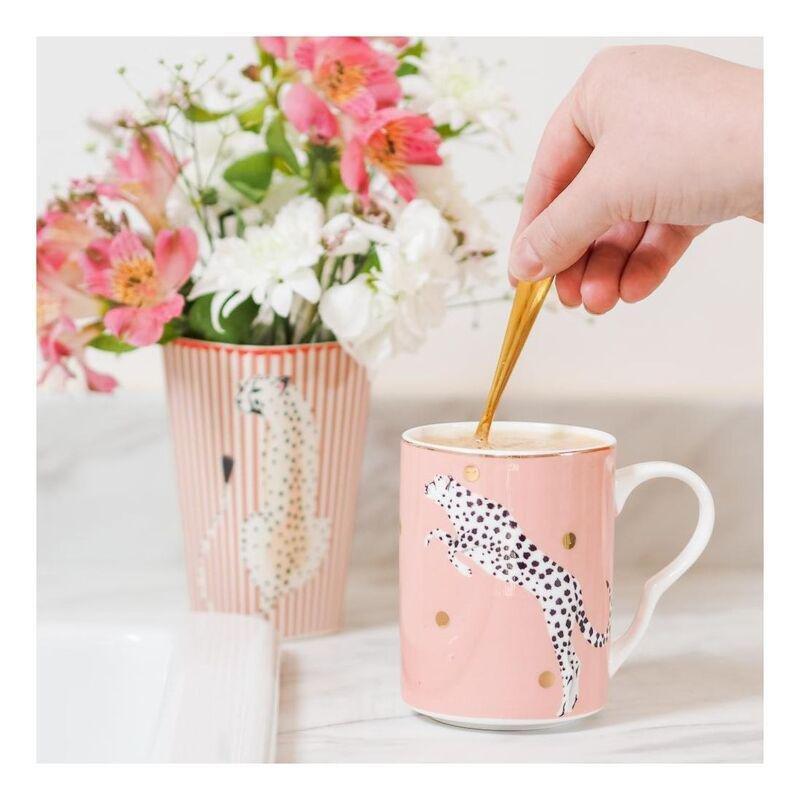 Yvonne Ellen Cheetah And Giraffe Mugs (Set of 2), , large image number 2