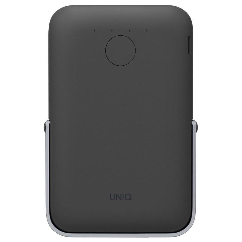 UNIQ Hoveo Magnetic Power Bank With Viewing Stand 5000mAh Charcoal Grey, , large image number 0