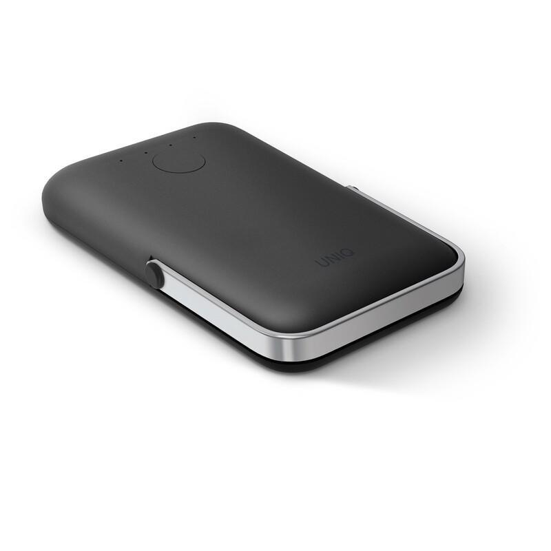 UNIQ Hoveo Magnetic Power Bank With Viewing Stand 5000mAh Charcoal Grey, , large image number 4