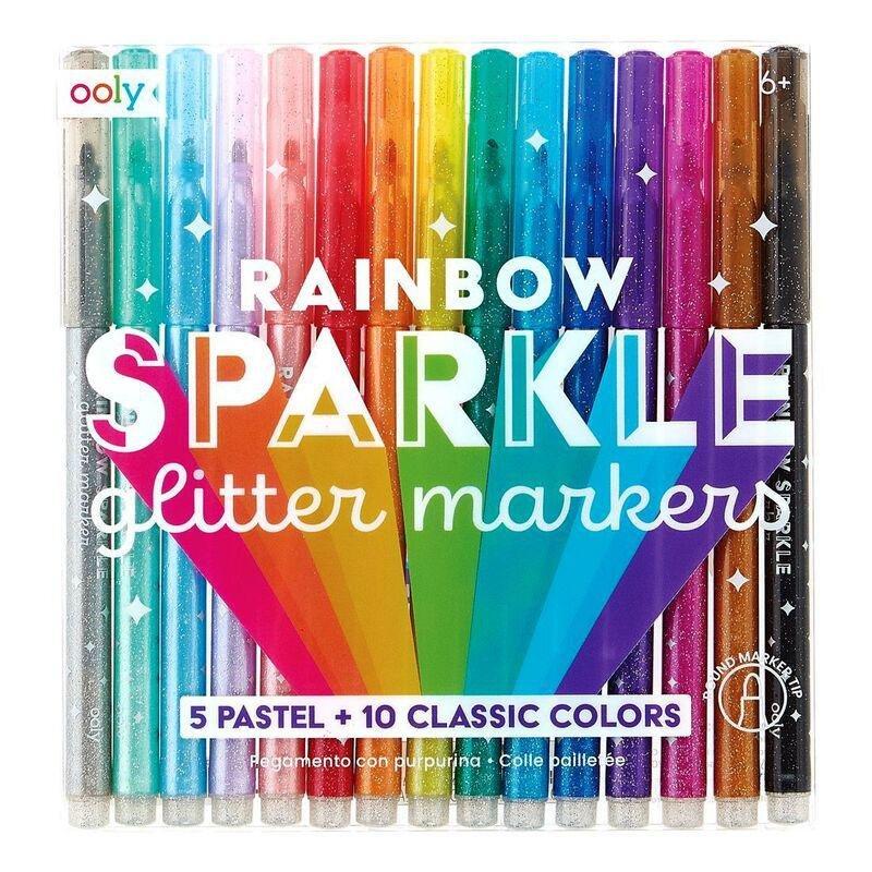 Ooly Rainbow Sparkle Glitter Markers (Set of 15), , large image number 0