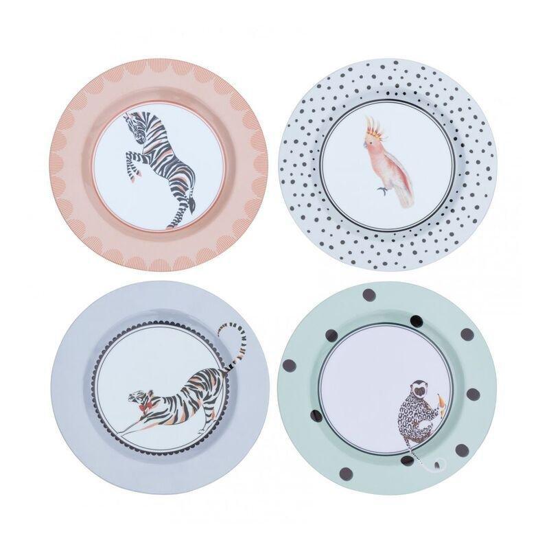 Yvonne Ellen Melamine Side Plates 21.5cm (Set Of 4), , large image number 0