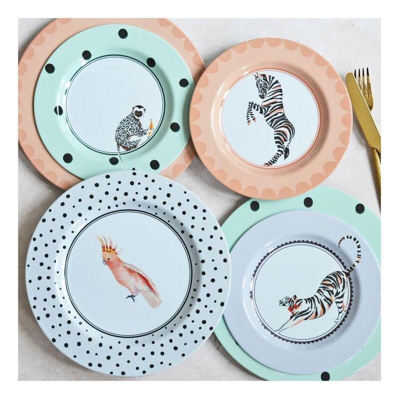 Yvonne Ellen Melamine Side Plates 21.5cm (Set Of 4), , large image number 3