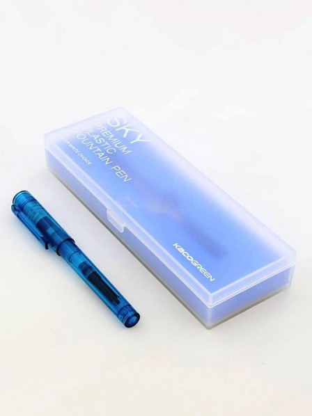 KACO - Kaco Plastic Fountain Transparent Blue Pen