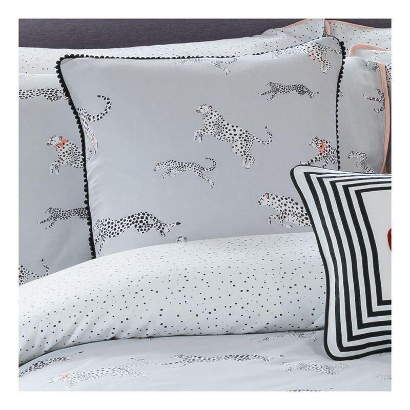 Yvonne Ellen Monochrome Cheetah Cushion Silver, , large image number 1