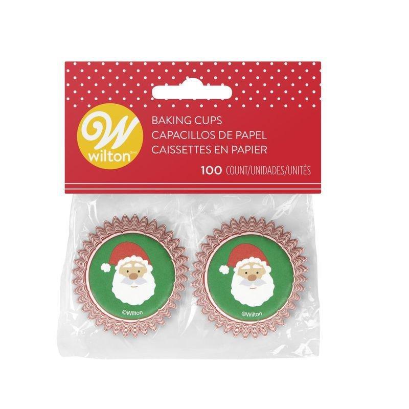 Wilton Xmas Santa Claus Mini Baking Cups (100 Pack), , large image number 0