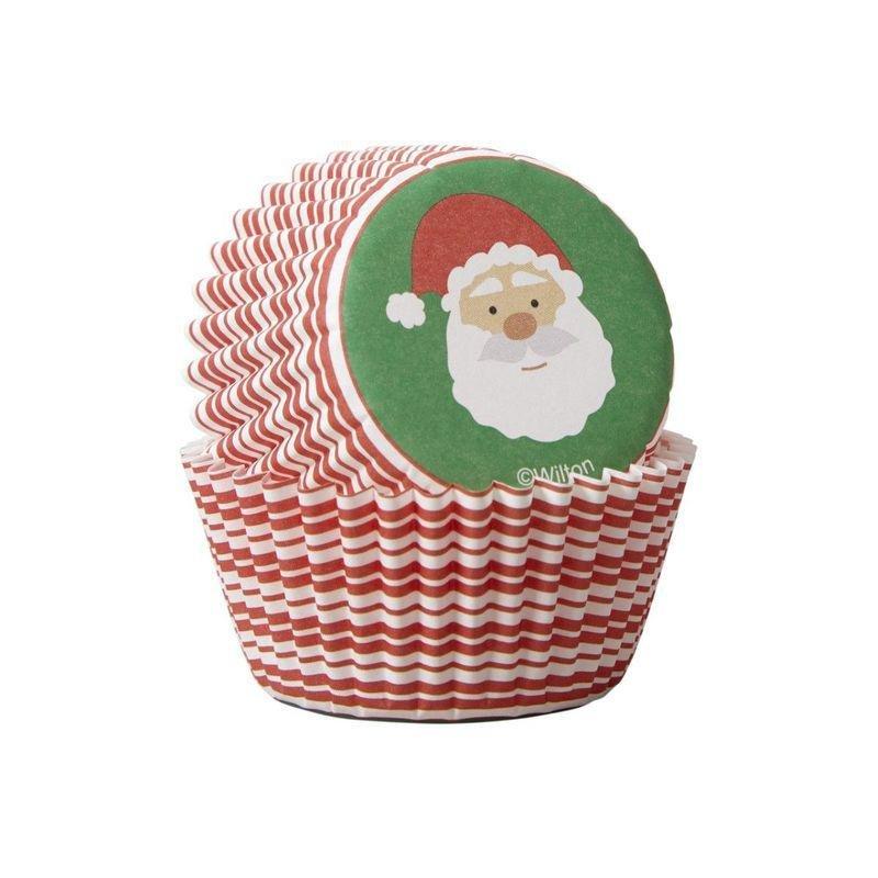 Wilton Xmas Santa Claus Mini Baking Cups (100 Pack), , large image number 1
