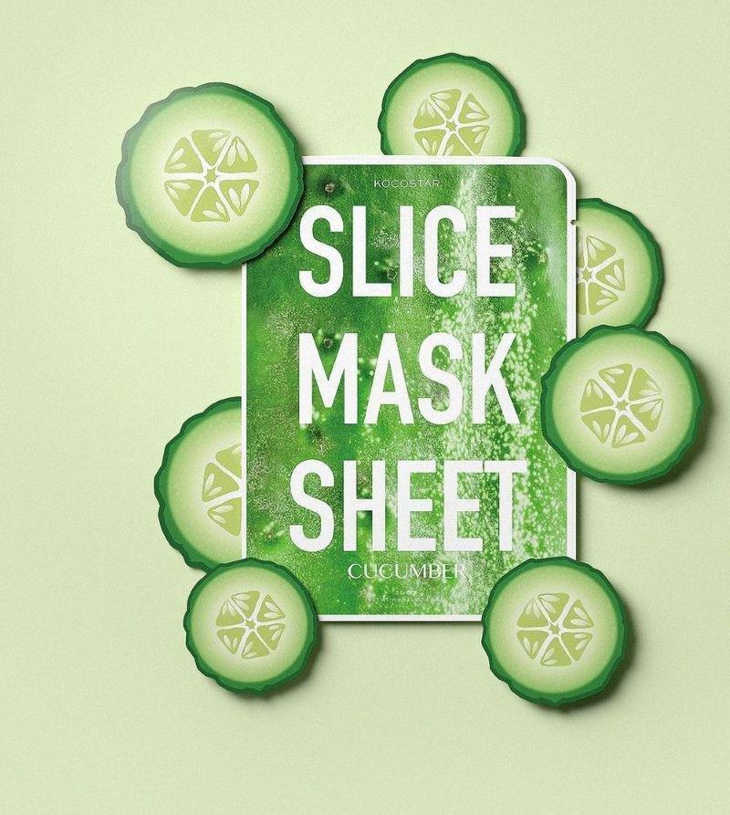 Kocostar Slice Mask Sheets Cucumber (Pack of 12), , large image number 0
