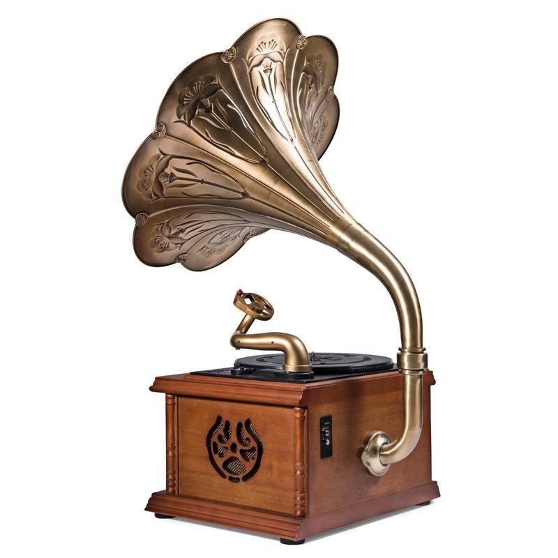MJI Gramophone Retro Style All-in-One Vinyl/CD Player, , large image number 4
