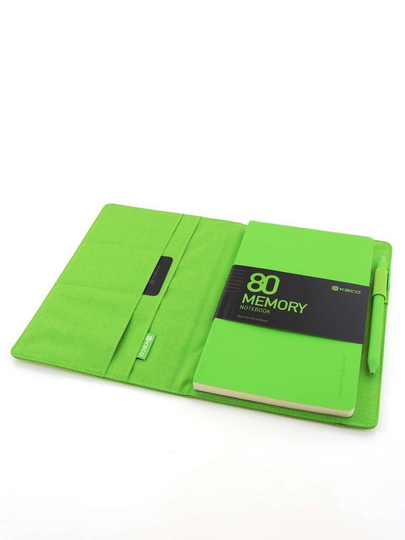 Kaco Memory Light Green A5 Notebook With Folder & Pure Soft Touch Gel Pen (10 Piece), , large image number 1