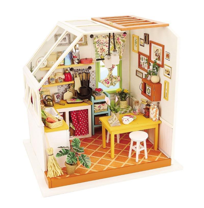 Robotime DIY Dollhouse Kit Jason's Kitchen, , large image number 0