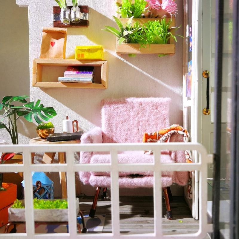Robotime DIY Dollhouse Balcony Daydreaming, , large image number 1