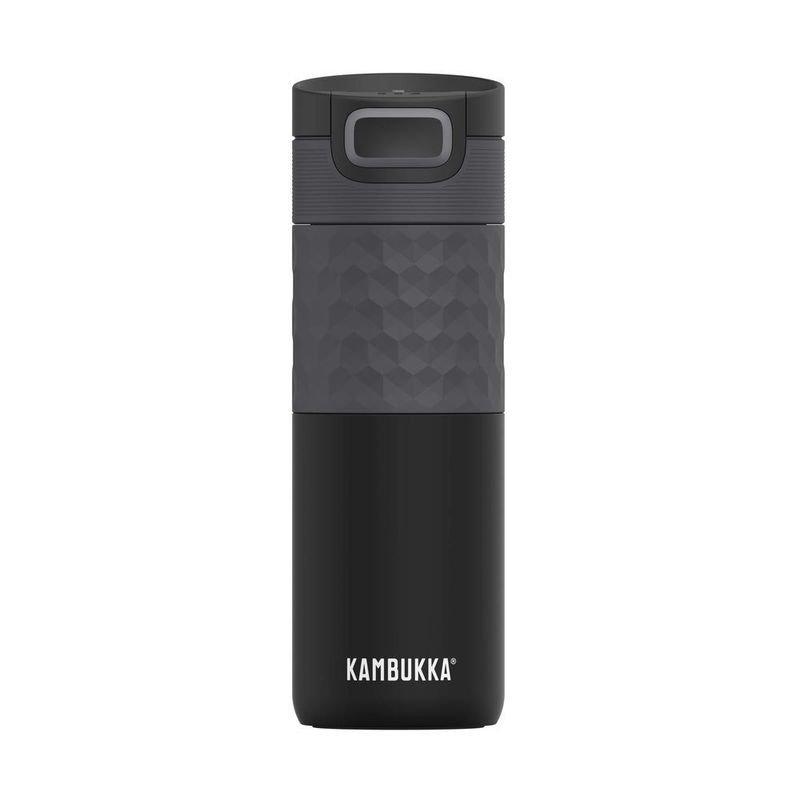 Kambukka Etna Grip Coffee & Tea Mug Black Steel 3 in 1 Lid 500ml, , large image number 0