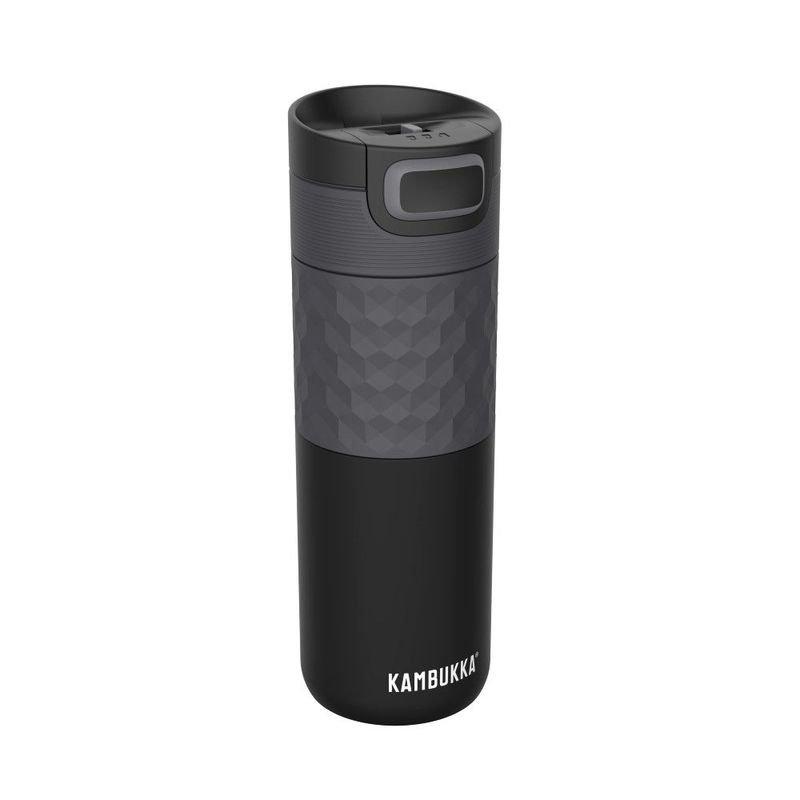 Kambukka Etna Grip Coffee & Tea Mug Black Steel 3 in 1 Lid 500ml, , large image number 3
