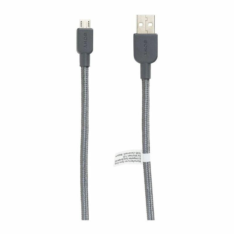 Sony USB-A To Micro USB Cable with USB-C Adapter Nylon 150cm Grey, , medium
