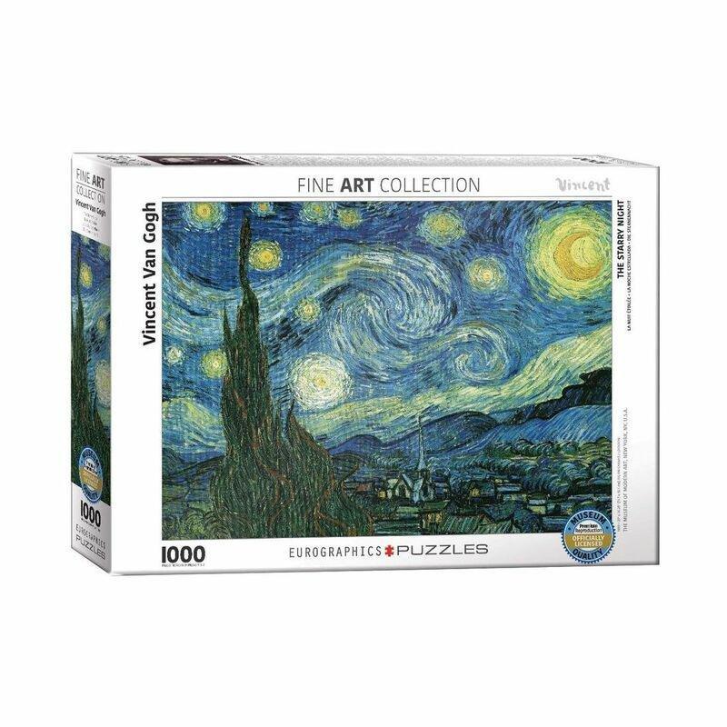 Eurographics Starry Night by Vincent Van Gogh Jigsaw Puzzle (1000 Pieces), , large image number 0