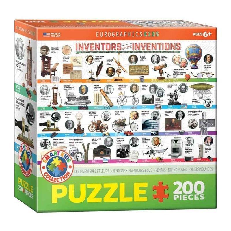 Eurographics Inventors and Their Inventions Kids Jigsaw Puzzle (200 Pieces), , large image number 0