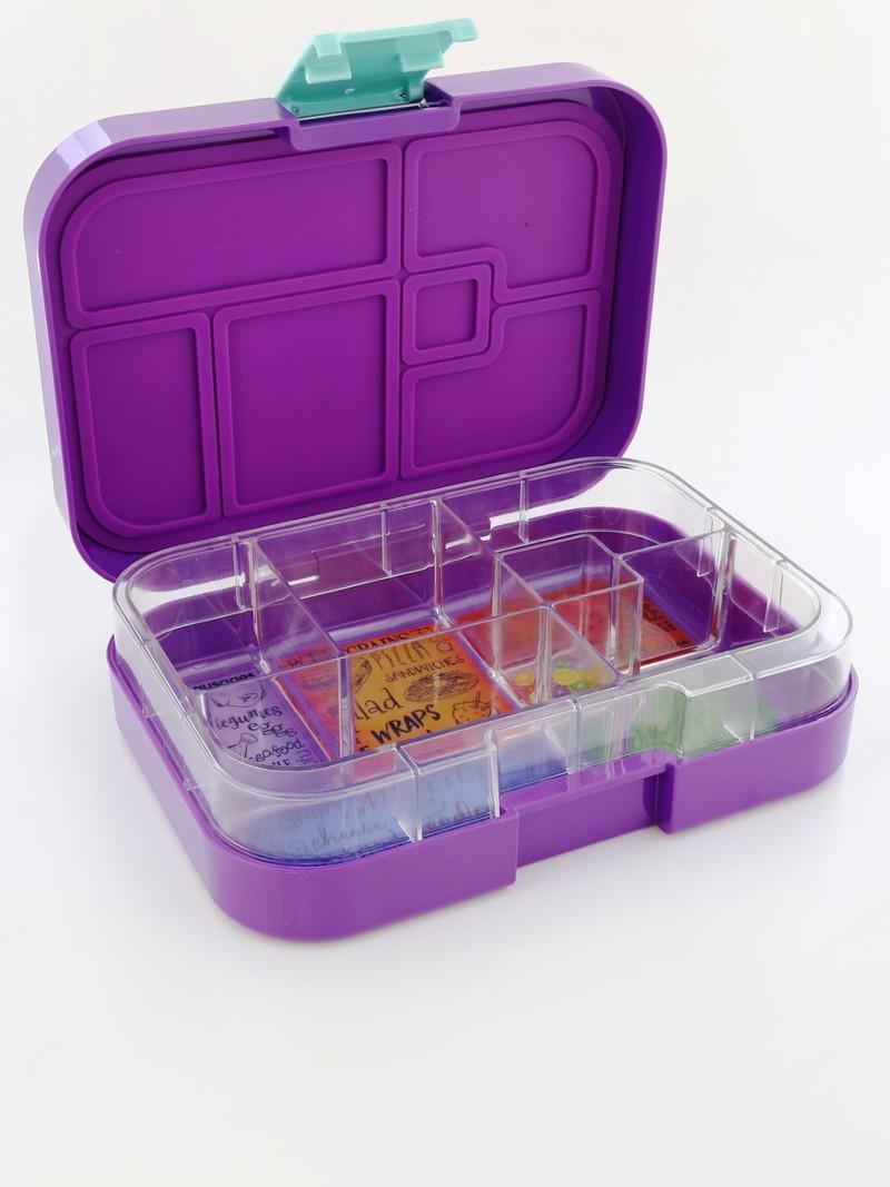 Munchbox Maxi 6 Lunchbox Purple Peacock, , large image number 0