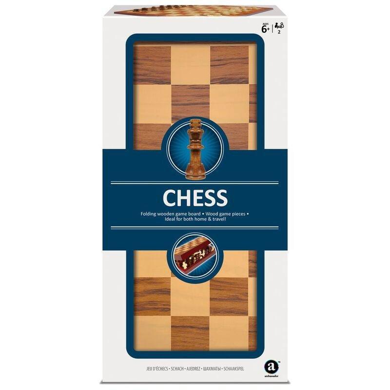 Merchant Ambassador Folding Wooden Chess Set, , large image number 0