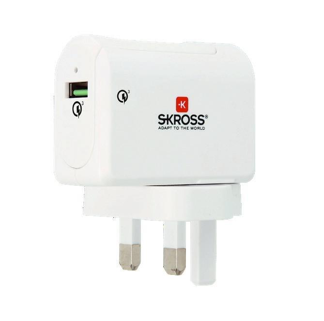 Skross UK USB Charger QC 3.0 White, , large image number 0