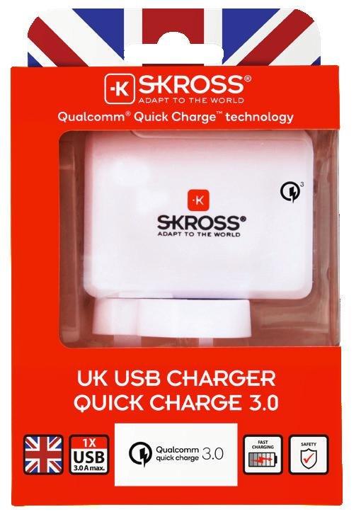 Skross UK USB Charger QC 3.0 White, , large image number 3