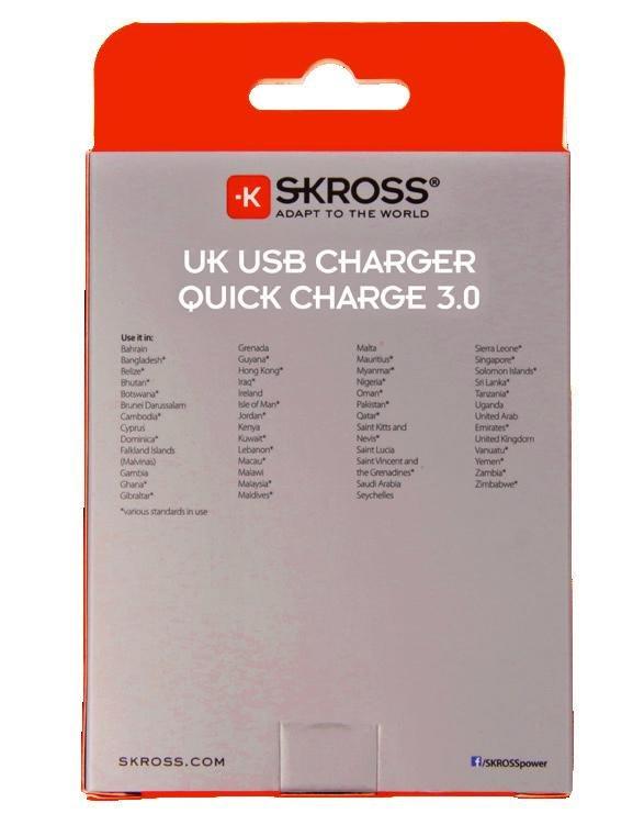 Skross UK USB Charger QC 3.0 White, , large image number 4