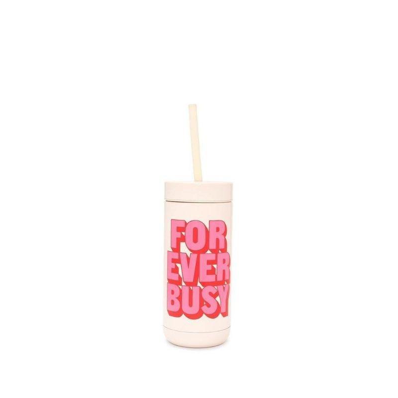 Ban.do Stainless Steel Tumbler with Straw Forever Busy 590ml, , large image number 0