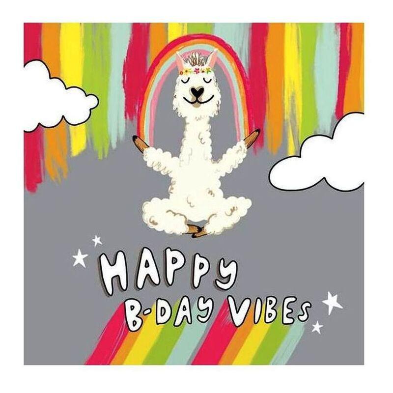 The Happy News Llama B-Day Vibes Greeting Card (160 x 156mm), , large image number 0