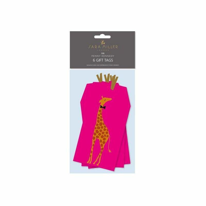 Penny Kennedy Sara Miller Giraffe Tag Pack 6's, , large image number 0