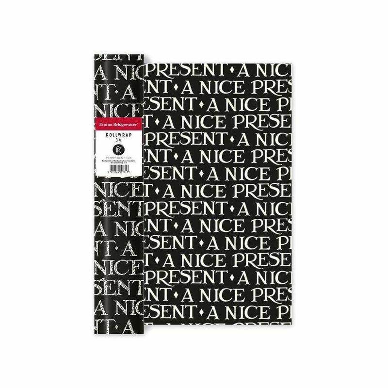 Penny Kennedy Emma Bridgewater Etch A Nice Present Black Roll Wrap, , large image number 0
