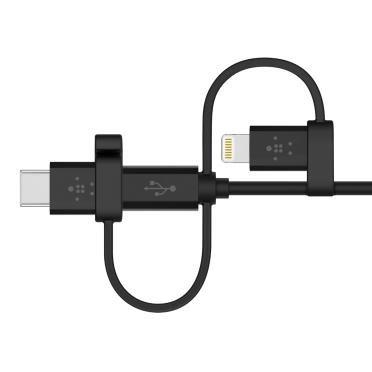 Belkin Universal Cable Black Micro USB/USB-C/Lightning, , large image number 3