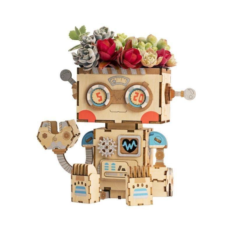 Robotime Rolife Pot Robot Flower Pot DIY Kit, , large image number 0