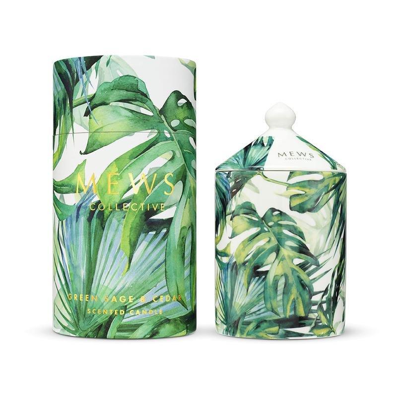 Mews Collective Green Sage & Cedar Candle 320g, , large image number 0