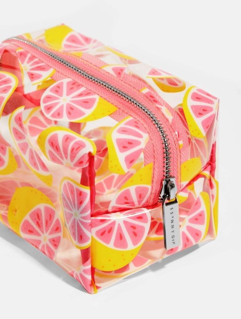 Skinny Dip Makeup Bag Glitter Grapefruit, , large image number 1
