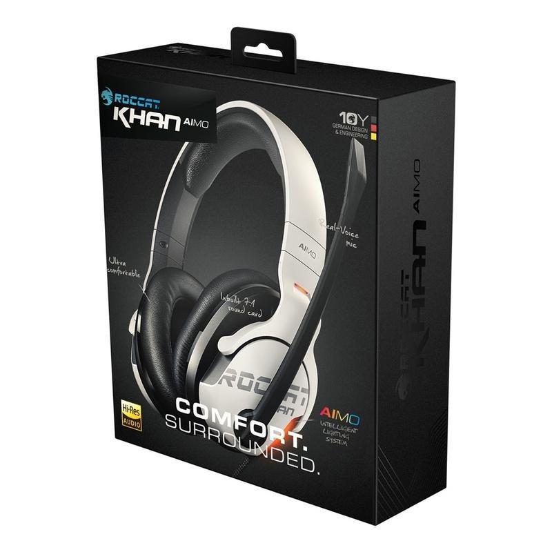 ROCCAT Khan AIMO White 7.1 RGB Gaming Headset, , large image number 1
