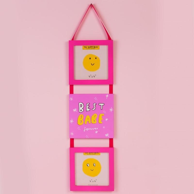 The Happy News Best Babe Double Frame 4x4 Inch, , large image number 3
