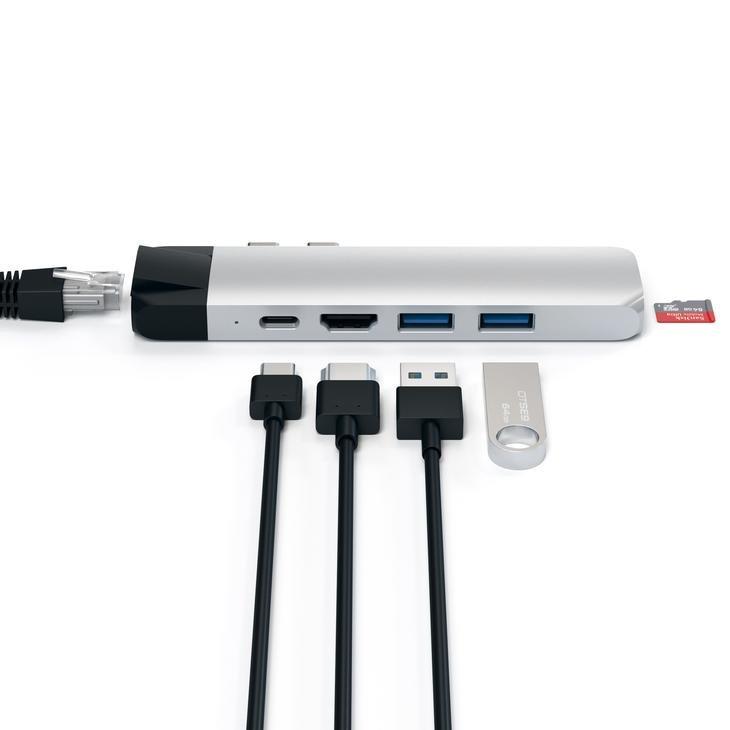 Satechi Type-C Pro Hub with Ethernet & 4K HDMI Silver, , large image number 3